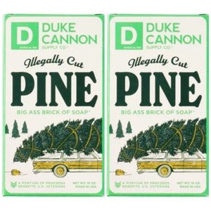 🆕 2 Pack Duke Cannon Supply Co. Big Ass Brick Of Soap Illegally Cut Pine 10oz
